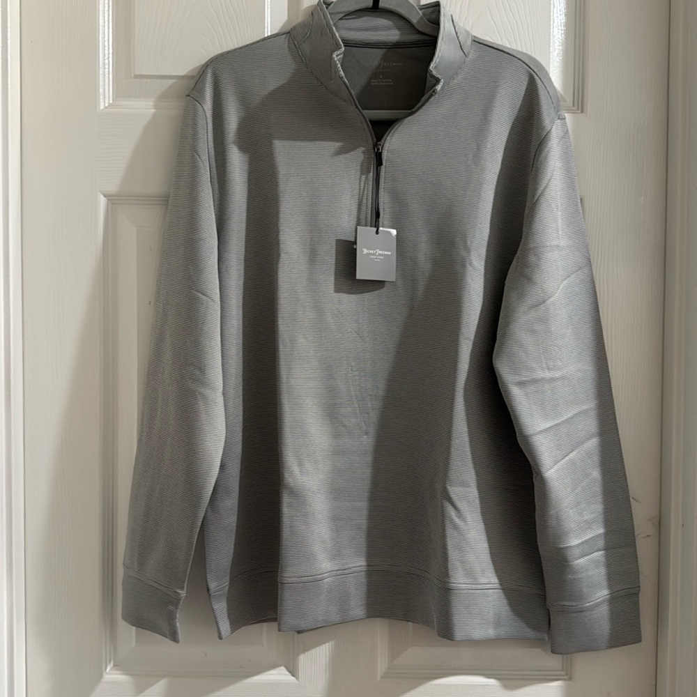 Hickey Freeman Half Zip Golf Pullover Size L Gray Also available in small size - Picture 2 of 8